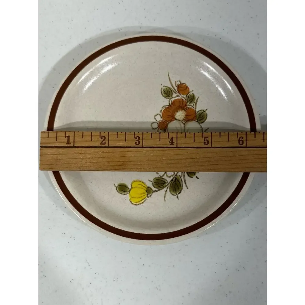 Vintage Woodhaven Collection Stoneware Sunny Brook Bread Plates Lot of 2 Japan‎
